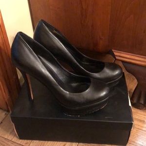 BCBG Black Leather Pump
